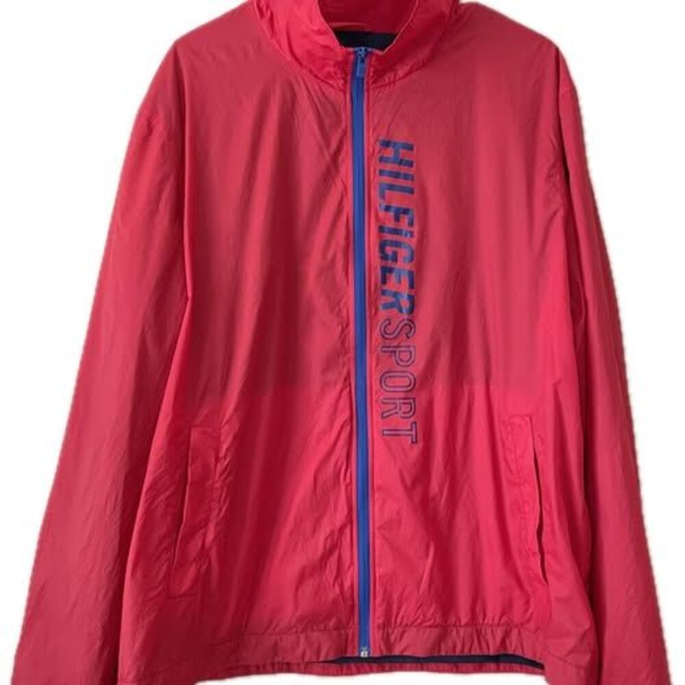 XL Tommy Hilfiger Hilfigersport red nylon windbreaker jacket